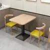 Conjunto de mesa e cadeira para lanchonete, churrascaria, café da manhã, fast food, loja de milk tea e sobremesas, mesa de restaurante, tipo econômico comercial