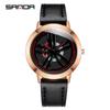 Reloj de cuarzo Sanda para hombre, nuevo, personalizado, moderno y giratorio, con correa de acero resistente al agua.