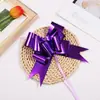 Lazo de película recubierta de aluminio grande flor de mano tirada a mano para coches de boda, flores y regalos, 50# venta al por mayor de fábrica.