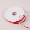 Cinta roja brillante cinta de seda cinta de satén banderín rojo para coche regalo presente horneado flor embalaje boda
