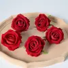 Simulación Flores de Rosa Pequeñas de Franela Cabezas de Flor Boda Ceremonia Boda Coche Escena Decoración de Hotel Pared de Flores Arco Flores de Seda Venta al por Mayor