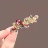 Clip Lateral de Gama Alta Mariposa de Cristal Pinza de Pato Simple y de Moda Pinza para Mechones de Cabello para Mujeres 2024 Nuevo Pinza para Flequillo Pasador