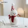 Muñeco de Nieve Navideño de Espuma Rellena Adornos de Escritorio Bufanda Roja Muñeca Linda Decoración de Ambiente para Ventana