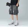 Traje corto de verano de manga corta para adolescentes y estudiantes varones, ropa de hombre fresca y guapa, un conjunto completo con tendencia vaquera