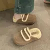 Zapatos de Algodón Cálido de Terciopelo Retro Plus para Mujer 2026 Nuevo Estilo Otoño/Invierno Suela Gruesa Elevadores Cómodos Zapatillas de Media Puntera Cerrada para Mujer