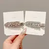 Presilhas de cabelo de alta qualidade, estilo coreano, nicho, para mulheres, doces e de luxo leve, estilosas e versáteis, presilhas laterais sem costura para franja