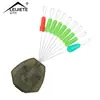 Frijoles de espacio súper apretado de colores a granel silicona juego de 7+2 líneas frijoles de posicionamiento alta concentricidad bloqueo de línea apretado no daña línea equipo de pesca