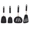 Espátula de Acero con Resorte de Silicona Transfronteriza, Espátula para Pescado, Espátula para Bistec, Espátula Ranurada, Espátula para Cocina Teppanyaki, Espátula para Panqueques, Juego de 4 Piezas