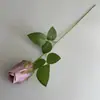 Flor Artificial Rosa Vermelha Rosa Única para Amante Mesa Mesa Mesa Mesa Presente de Dia dos Namorados Botão de Rosa Botão