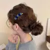 Pinza de Pelo de Lana para Otoño e Invierno para Mujer, Pinzas Laterales para Mechones Sueltos, Pinza Recta Linda de Cuadros, Accesorios de Pelo de Pinza de Pato Exquisitos de Alta Gama