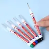 Caneta Marcadora Ponta Longa, à base de óleo, à prova d'água, secagem rápida, multiuso, preta, vermelha, azul, para marcar frestas e furos profundos, exclusivamente para atacado transfronteiriço