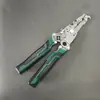 Alicates pelacables de acero inoxidable multifuncionales para electricista de 9 pulgadas, pinza de corte, pinza de sujeción, tijera cortacables, cortacables de tornillo, pinzas para enrollar cable, pinzas para dividir cable