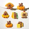 Biscoito de Desenho Animado Bolo Capivara Acessórios de Resina Ímãs de Geladeira DIY Ventilador Pequeno Acessórios de Cabelo Presilhas de Cabelo Fivelas de Sapato Acessórios