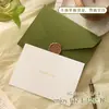 Tarjeta de Cumpleaños Verde Aguacate con Sobre Verde Oliva Bendición de San Valentín Gratitud Gracias Tarjeta Escrita a Mano para Evento de Año Nuevo