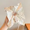 Scrunchie de Renda Estilo Coreano para Mulheres 2026 Novo Estilo Elástico de Cabelo Estilo Preguiçoso Corda de Cabelo Grande Acessório para Coque Flor de Cabelo