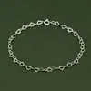 Pulsera de Cadena en Forma de Corazón de Nuevo Estilo Simple y Versátil Transfronteriza, Diseño de Plata para el Día a Día, Joyería, Regalo para Mujer