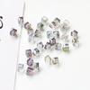 Flash Cor Cristal Pequenas Contas Quadradas ins Simples Design de Estilo Frio diy Jóias Artesanais Brincos Colar Acessórios