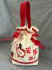Bolsas de Regalo de Dulces para Bodas, Bolsas de Manzanas Navideñas, Bolsas de Regalo de Lona, Bolsas con Cordón de Caqui Alegre para la Suerte, Bolsas de Recuerdos para Bodas
