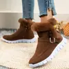 En stock 2026 nuevas botas de moda de invierno para mujer, botas Martin, estilo coreano, botas cortas engrosadas con forro de felpa, zapatos de algodón cálidos de suela plana para mujer