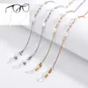 Cadena para Gafas, Cadena para Mascarilla, Cadena Antideslizante para Colgar del Cuello, Cadena de Acero Inoxidable, Accesorios de Perlas a la Moda, Cadena para Gafas de Sol