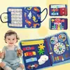 Tablero Ocupado de Fieltro para Niños Montessori Educación Temprana Materiales Didácticos DIY Tablero de Aprendizaje de Fieltro para Bebés Dinosaurio Libro de Cuentos Educativo