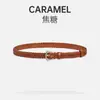 Cinturón de Cuero de Alta Gama Estilo Hong Kong para Mujer Elegante Dulce Diseño Decorativo Tejido a Mano Cintura Falda Pantalones Mujer