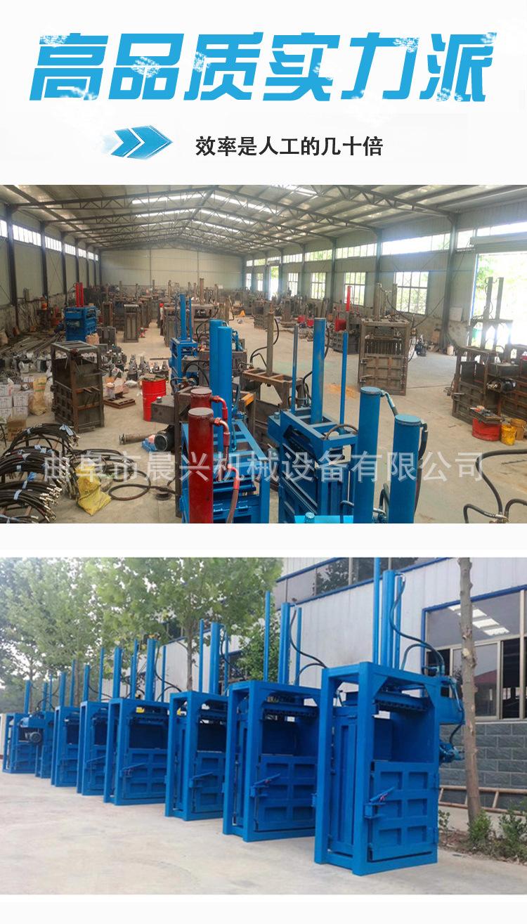 立式液压打包机 废纸箱液压打包机 10吨小型废纸打包机厂家