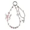 Cadena Colgante para Teléfono Móvil Mariposa Luminosa Cadena de Muñeca Tejida a Mano con Cuentas de Cristal Pujiang Cordón para Teléfono Móvil de Perla Venta al por Mayor