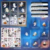 Pegatinas electrostáticas para ventana de dibujos animados lindas de fantasma y momia, murciélago, gato negro, vidrio, decoración de ventana de Halloween, venta al por mayor