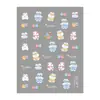 Redanco5D En relieve Popular Caricatura Pegatina para Uñas Conejo Lindo Calcomanía Estéreo para Uñas He1271
