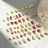 Acessórios de Unha Artística Zircônia Festivos Brilhantes para Ano Novo, Lingote Trazedor de Sorte Saco de Dinheiro, Cabaça de Luxo com Diamantes Decorações de Unha Atacado