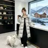 Casaco de Algodão Longo até o Joelho Estilo Nuvem Fofa Inverno 2026 Feminino Novo Estilo Coreano Petite Engrossado Quente Outerwear