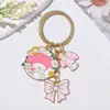 Lindo llavero de Kitty de Sanrio, colgante para mochila, accesorio para bolso, decoración para estudiantes y novias, Kuromi de dibujos animados para niñas