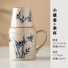 Pote Quente Pequeno Multi-Flores da Fornalha Ru com Tampa, Caneca Cerâmica de Grande Capacidade, Aquecedor de Mãos, Bule para Preparar Chá, Xícara de Chá, Conjunto de Chá