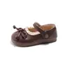 Zapatos de Princesa para Niñas 2026 Nuevos Zapatos de Cuero de Otoño para Niñas, Mocasines de Suela Suave con Lazo para Niñas Pequeñas, Zapatos Individuales Bajos