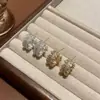 Pendientes de Plata S925 con Aguja, Estilo Lujo de Nicho, Completamente Incrustados con Circonita Diamantada, Nuevos 2025, Pendientes Suaves de Alta Gama con Artesanía Intrincada