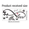 Nuevo FX-B326 LOVE Cycle Personalidad LOVE Mariposa Dormitorio Hogar Decoración de Pared Pegatinas de Pared Autoadhesivas