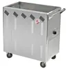 Carrinho Elétrico Aquecedor de Comida Quente, Carrinho de Refeição Comercial, Carrinho Móvel Vaporizador Dim Sum Estilo Hong Kong, Carrinho Aquecedor a Gás