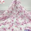 Renda de malha bordada plissada de chiffon com aplique franzido acessórios de renda para vestido fresco tecido de renda para noite