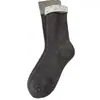 Calcetines de otoño e invierno estilo coreano hasta la pantorrilla para mujer, dulce lazo de encaje, tonos grises de alta gama, calcetines vintage florales apilados hasta la pantorrilla