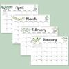 Calendário de Ano Novo de 2027 Design Simples de Folha Calendário de Parede Calendário Mensal Encadernação Dupla em Espiral 18 Meses Estilo Minimalista Europeu e Americano