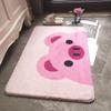 Capacho Fofo em Formato de Porco, Tapete para Quarto Infantil, Tapete Macio Absorvente para Banheiro, Tapete para Limpar os Pés na Porta do Box, Tapete para Sala de Estar