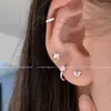Pendientes de circonita con forma de estrella y cruz para mujer, sencillos, de nicho, con temperamento frío, de plata de ley 925, joyería exquisita de alta calidad.