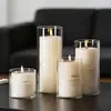Portavelas de vidrio, copas de vela estilo europeo, para cenas románticas a la luz de las velas en San Valentín, adecuados para casas de huéspedes, hoteles, bodas y decoraciones de cumpleaños; sin humo