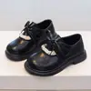 Zapatos de Princesa para Niñas con Moño y Ribete de Encaje 2026 Nueva Moda Versátil para Primavera y Otoño Zapatos Mary Jane para Niños