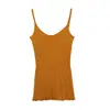 Top Camisola Ajustado Estilo Francés Wanwei para Mujer Primavera 2026 Nuevo Estilo Tirante Fino Borde Enrollado Chaleco de Punto P4065