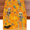 Suministro Exclusivo Transfronterizo de Nuevos Caminos de Mesa, Populares Diseños de Calabaza y Calavera para Halloween y Navidad, Decoraciones Personalizadas para Mesa de Comedor del Hogar