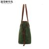 Bolso de mano informal de lona encerada para mujer, bandolera, bolso de compras, bolsa de almacenamiento, venta directa de fábrica