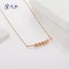 Collar de sonrisas con cuentas de diamante transfronterizo personalidad letras diy familia mamá Día de la Madre nombre artículo para la clavícula de acero inoxidable