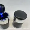 Cenicero de Alta Calidad, Extinción de Humo de Doble Agujero, Exquisita Tapa Automática Emergente, Cenicero para Coche Iluminado con LED, Accesorios para Coche